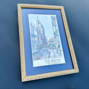 New Orleans French Quarter Watercolor Painting John McCann‎ Framed Print